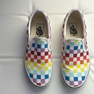 Vans, rainbow checkered, size 7
